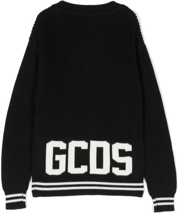 Gcds Kids Intarsia trui Zwart