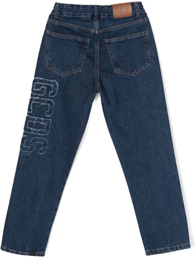 Gcds Kids Jeans met logopatch Blauw