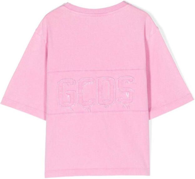 Gcds Kids T-shirt met ronde hals Roze