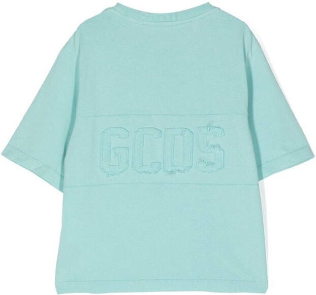 Gcds Kids T-shirt met logopatch Blauw