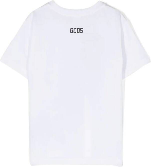 Gcds Kids T-shirt met logoprint Wit