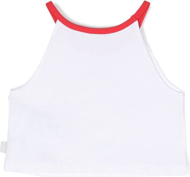 Gcds Kids Tanktop met logoprint Wit