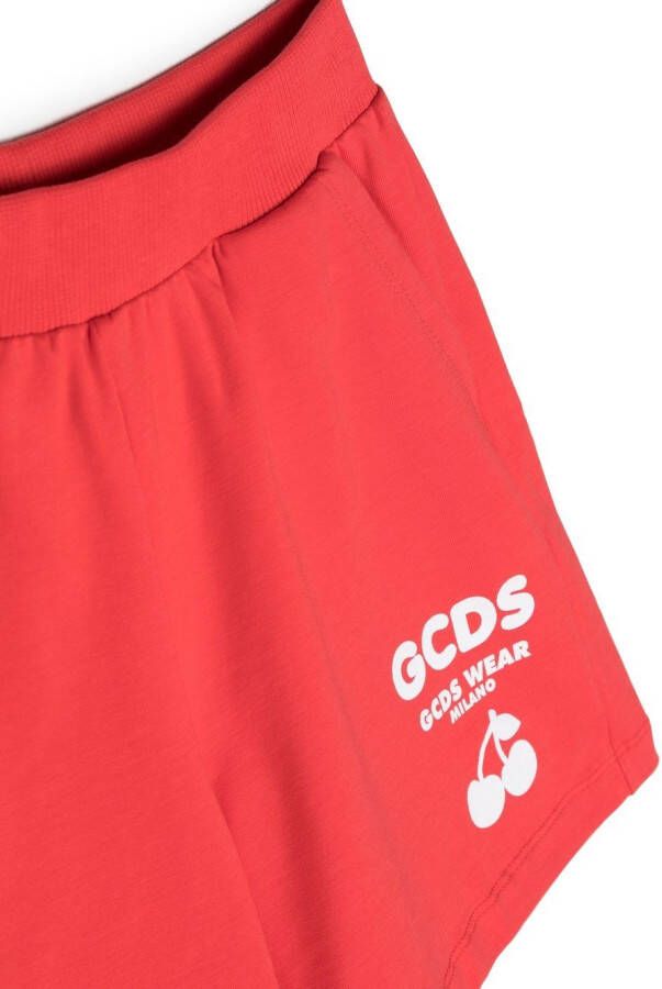 Gcds Kids Trainingsshorts met logoprint Rood