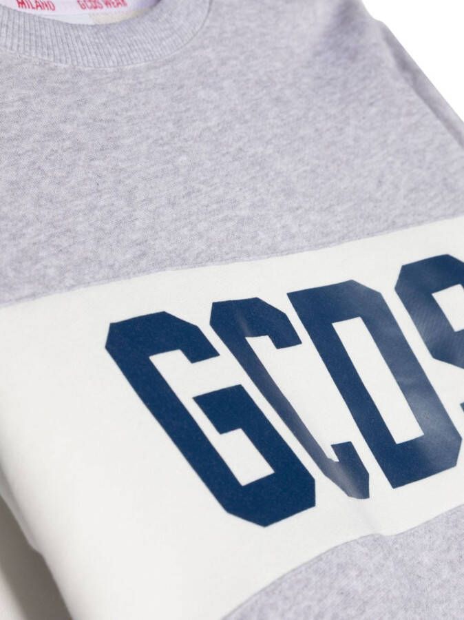 Gcds Kids Sweater met logoband Grijs