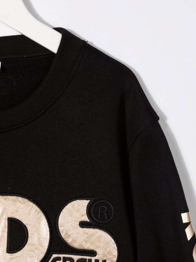 Gcds Kids Sweater met geborduurd logo Zwart