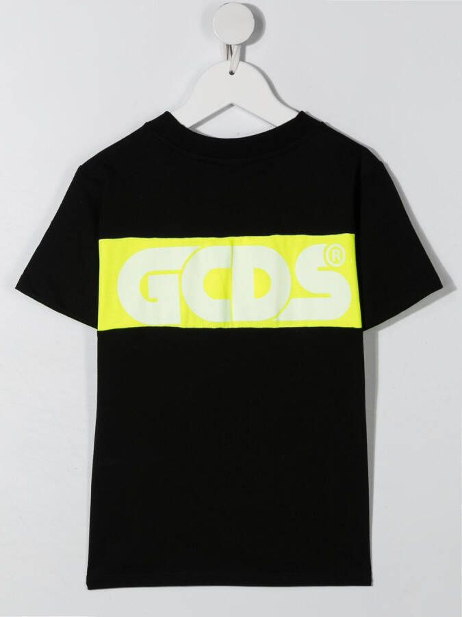 Gcds Kids T-shirt met colourblocking Zwart