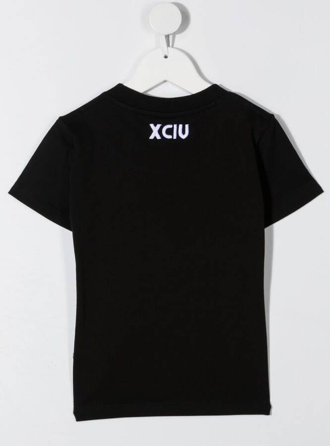 Gcds Kids T-shirt met geborduurd logo Zwart