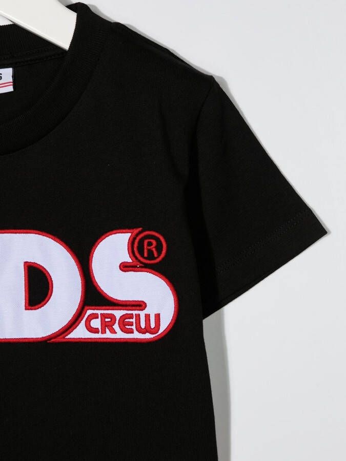 Gcds Kids T-shirt met geborduurd logo Zwart