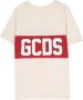 Gcds Kids T-shirt met logoprint Beige - Thumbnail 2