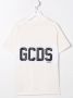 Gcds Kids T-shirt met logoprint Beige - Thumbnail 2