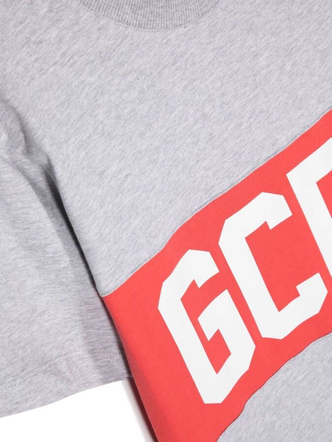 Gcds Kids T-shirt met logoprint Grijs
