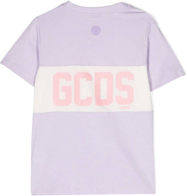 Gcds Kids T-shirt met logoprint Paars