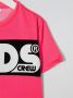 Gcds Kids T-shirt met logoprint Roze - Thumbnail 3
