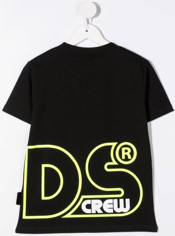 Gcds Kids T-shirt met logoprint Zwart