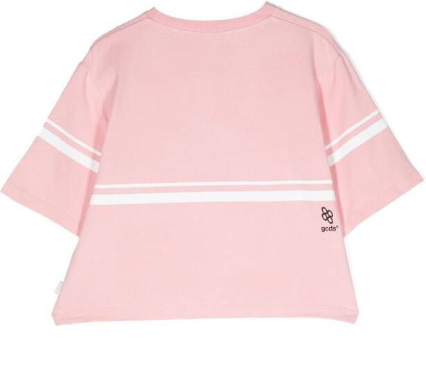 Gcds Kids T-shirt met streepdetail Roze
