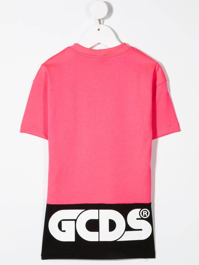 Gcds Kids T-shirtjurk met colourblocking Roze