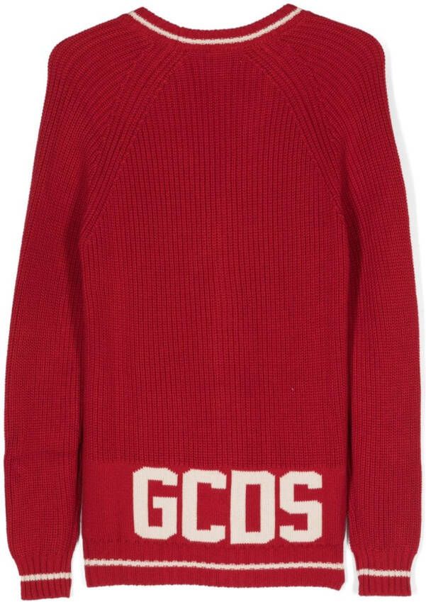 Gcds Kids Vest met geborduurd logo Rood