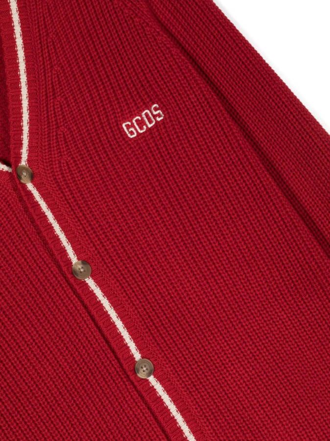 Gcds Kids Vest met geborduurd logo Rood