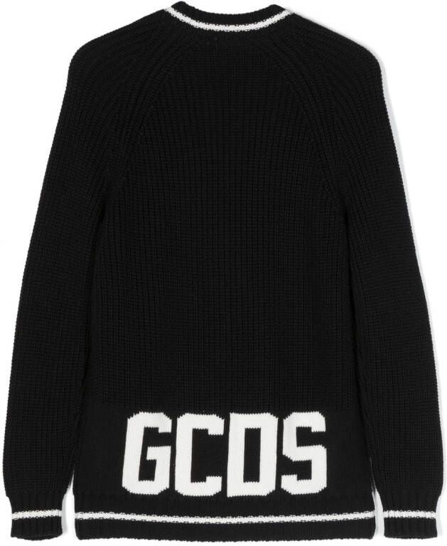 Gcds Kids Vest met geborduurd logo Zwart