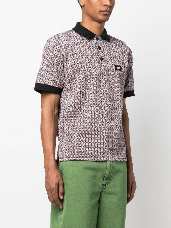GCDS Poloshirt met logopatch Rood