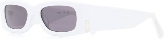 Gcds Zonnebril met rechthoekig montuur Wit