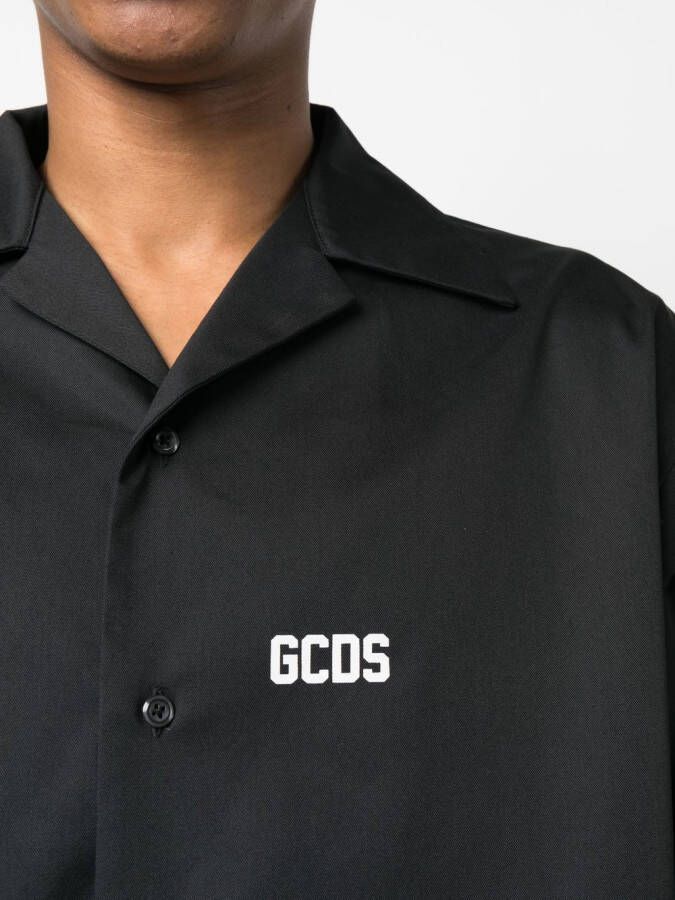 Gcds Bowlingshirt met logoprint Zwart