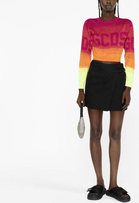 GCDS Trui met logoprint Roze