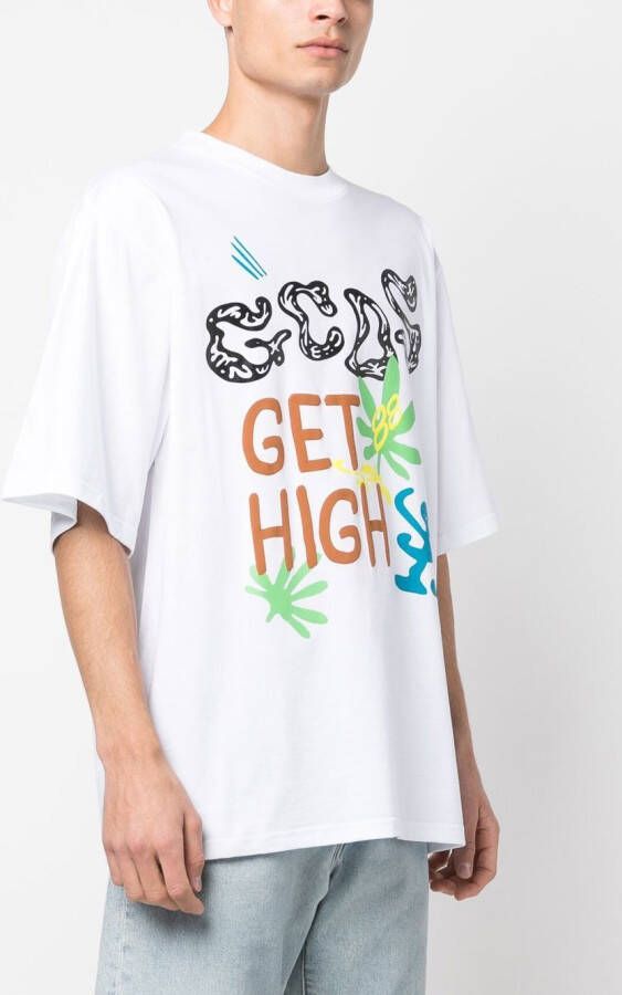 GCDS T-shirt met logoprint Wit