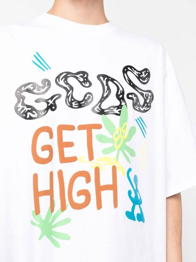 GCDS T-shirt met logoprint Wit