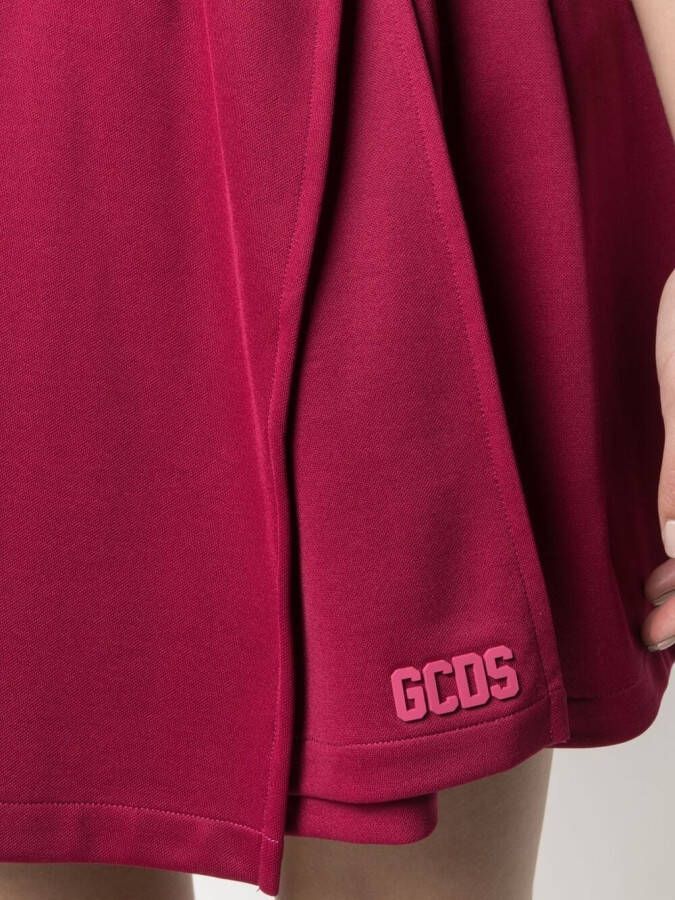 Gcds Mini-rok met logo-reliëf Roze