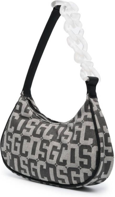 GCDS Schoudertas met monogram Zwart