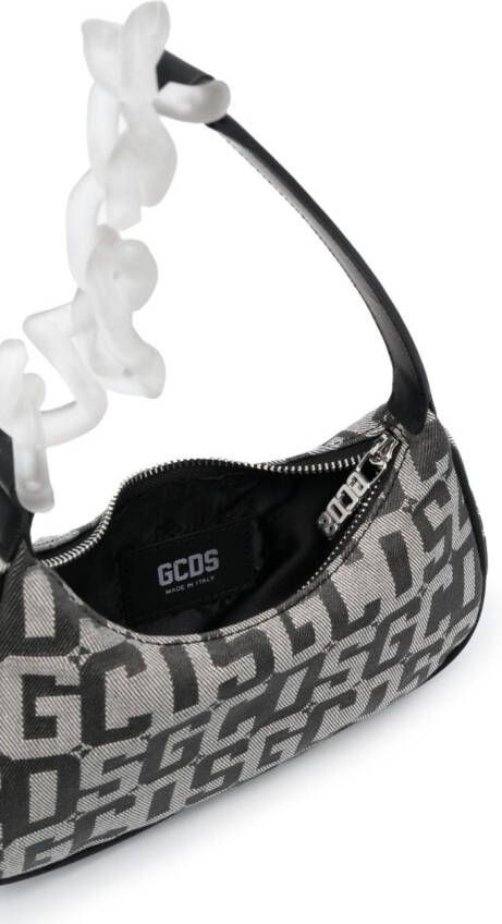 GCDS Schoudertas met monogram Zwart