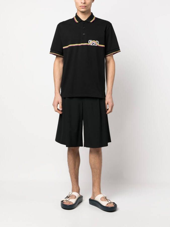 GCDS Poloshirt met logo Zwart