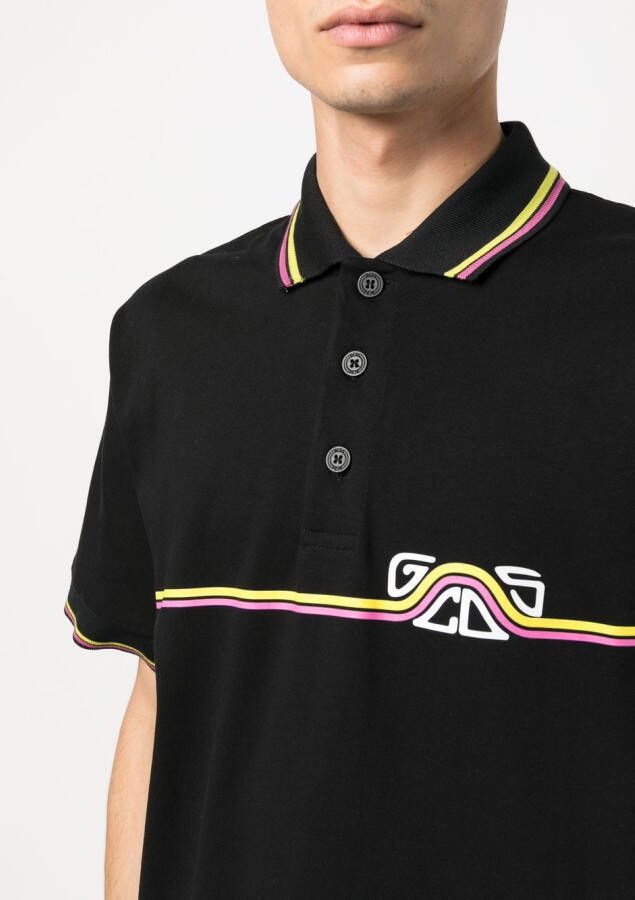 GCDS Poloshirt met logo Zwart