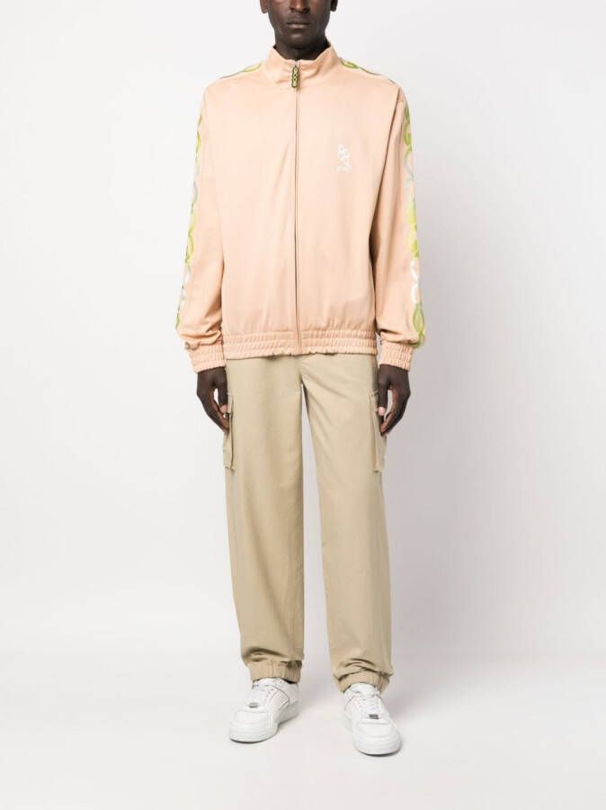 GCDS T-shirt met reflecterend logo Beige