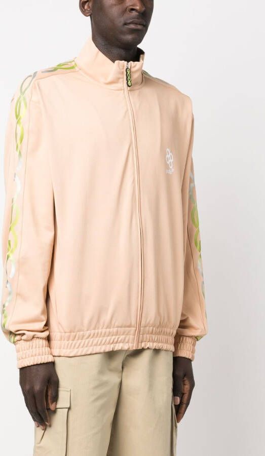 GCDS T-shirt met reflecterend logo Beige