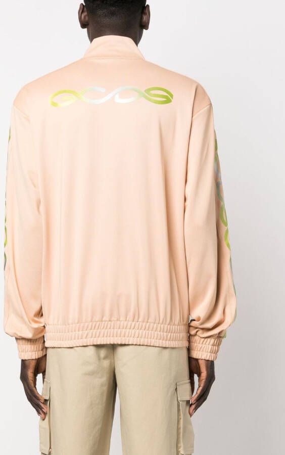 GCDS T-shirt met reflecterend logo Beige