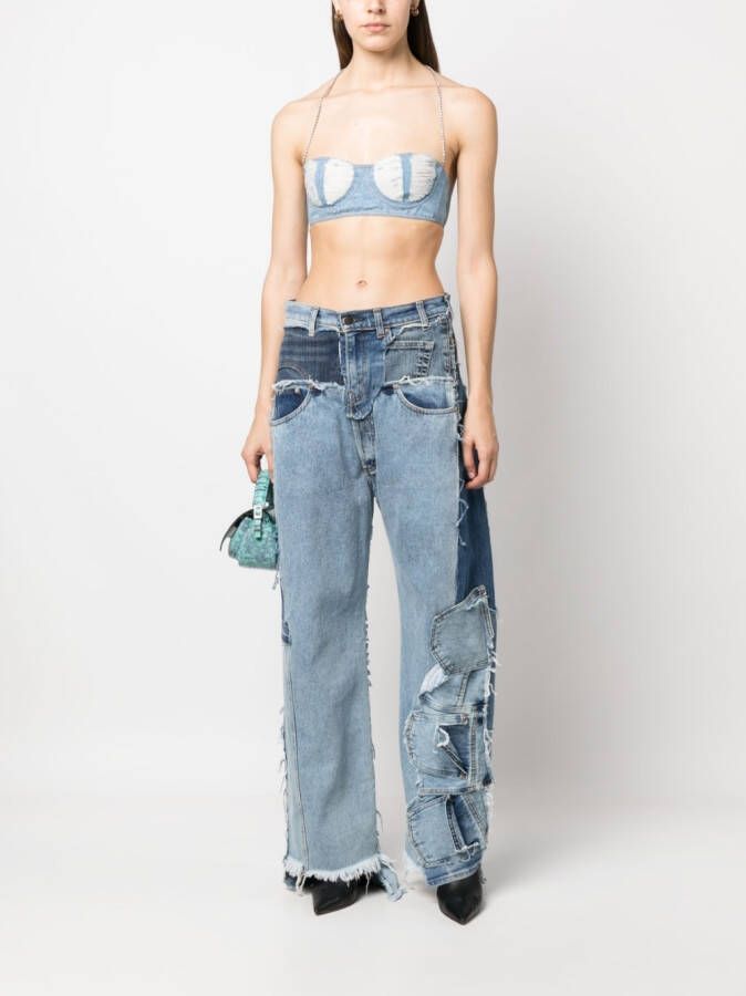 GCDS Cropped top Blauw