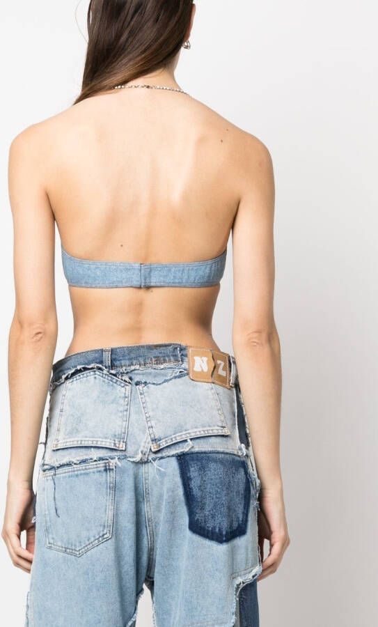 GCDS Cropped top Blauw