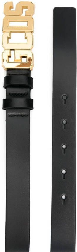 GCDS Riem met logogesp Zwart