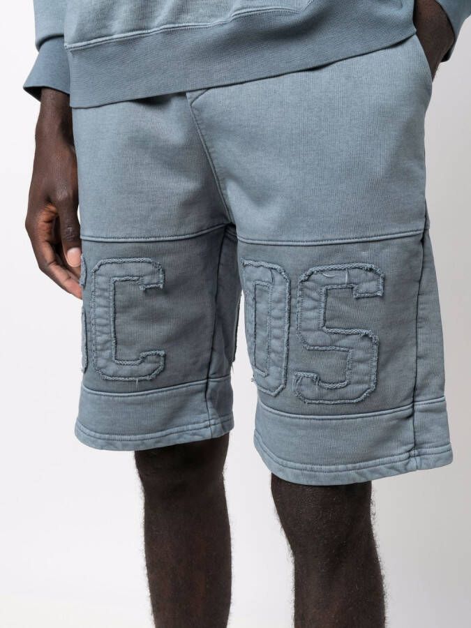 Gcds Shorts met geborduurd logo Blauw