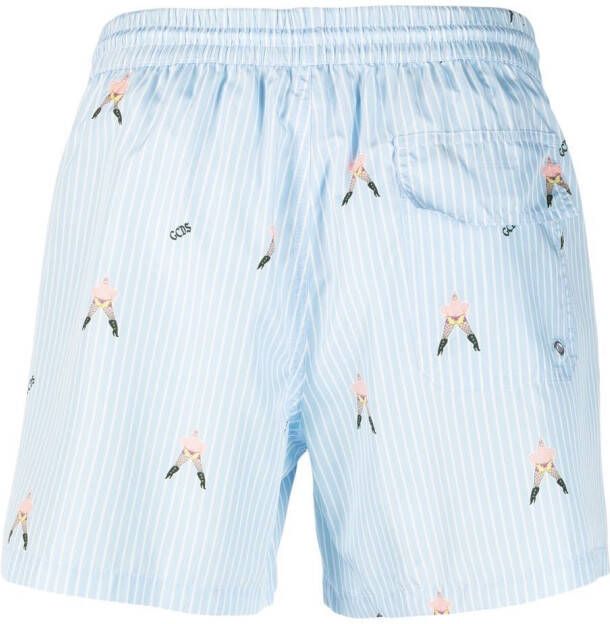 GCDS Shorts met krijtstreep Blauw