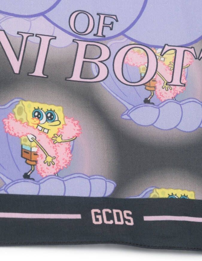 GCDS Sjaal met print Grijs