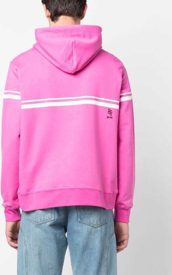 GCDS Gestreepte hoodie Roze