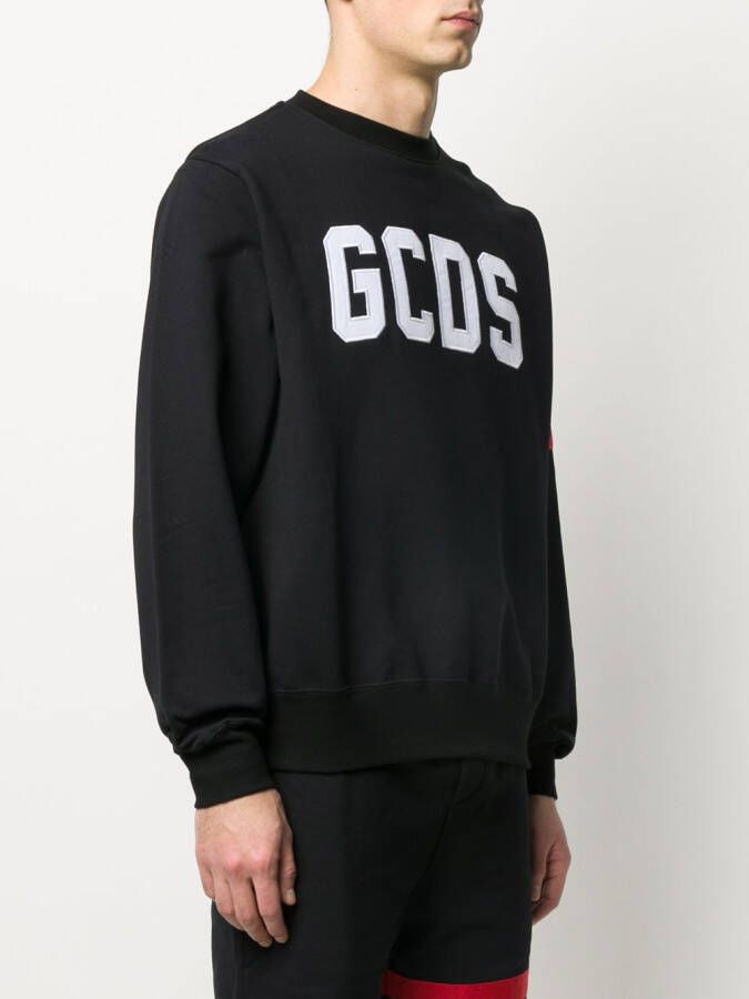 Gcds Sweater met geborduurd logo Zwart