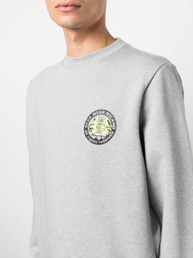 Gcds Sweater met logo Grijs
