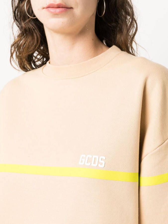 Gcds Sweater met logoprint Beige
