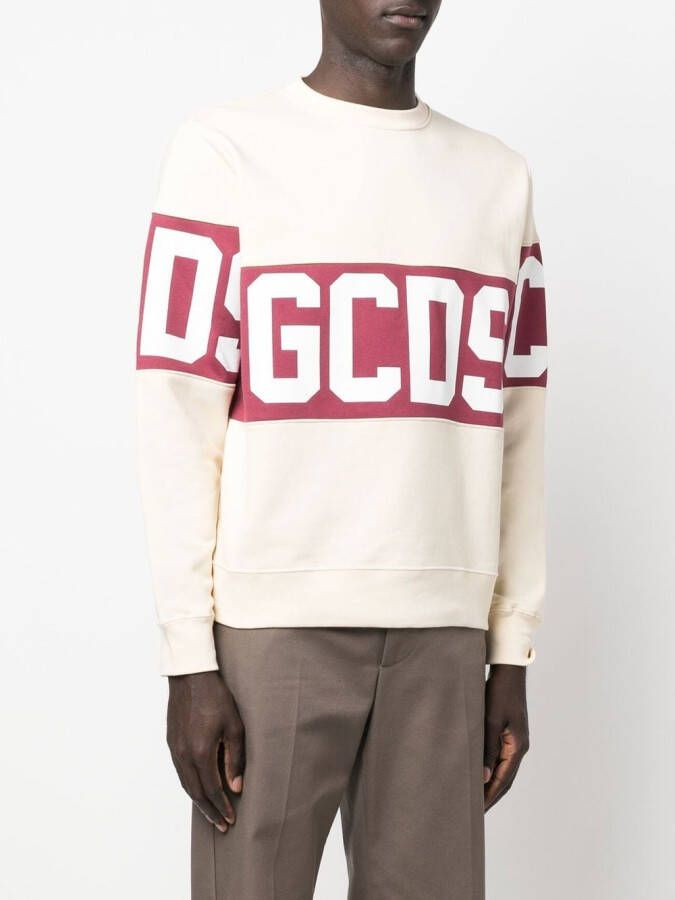 Gcds Sweater met logoprint Beige