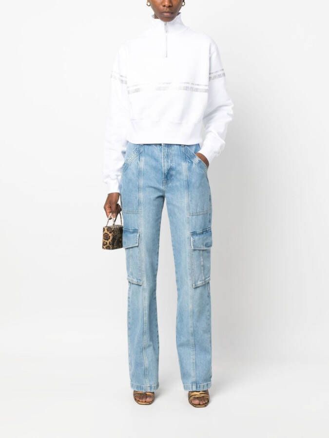GCDS Sweater verfraaid met stras Wit