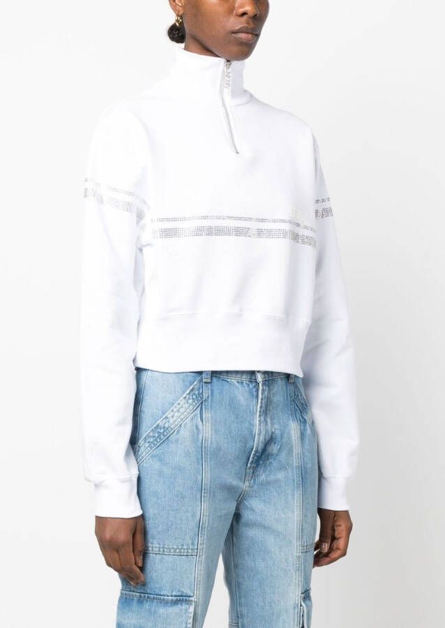GCDS Sweater verfraaid met stras Wit